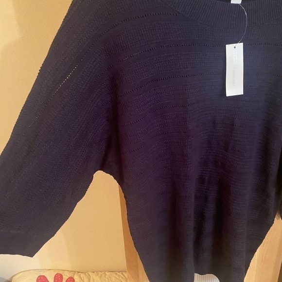NWT-Yew York Company Navy Blue Sweater - Picture 3 of 5